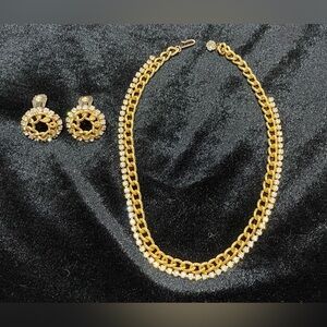 Vintage Goldtone Necklace and Earrings Set